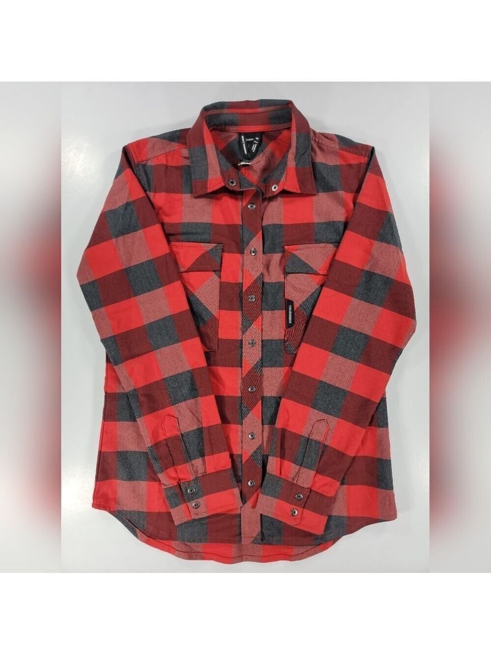 Truewerk Womens Tech Flannel Shirt Small Red Plaid Snap Front Outdoor Workwear